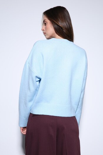 Antioch Blue Wool Blend Women's Sweater