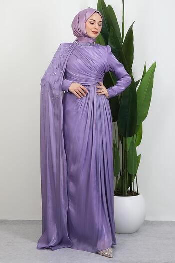 GİYZAMİLA İlkin Yoryo Evening Dress Lilac