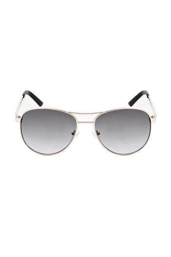 Guess Ochelari de Soare Dama GF0408-6132B, Lentile Ø61 mm, UV400, Cadru Metal Auriu, Lentile Gri, B