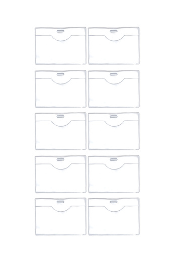 Limmy Pvc Id Badge Holder Name Card Case Card Protector 9.5X7 cm - 10 Pieces