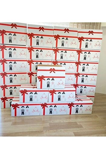 TİBOX 5 Adet Çeyiz Kolisi, Süslemelik Çeyiz Kolisi, Gelin Kolisi, Çeyizlik Gelin Kolisi