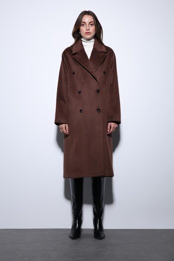 Antioch Brown Double Breasted Women's Coat