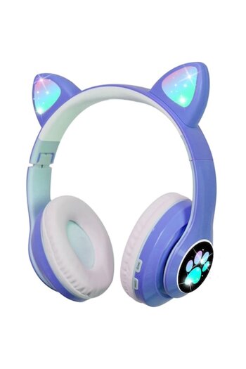 VALA Wireless Headphones with Cat Ears, Bluetooth, RGB Lights, Noise Cancellation, Microphone, Bass,