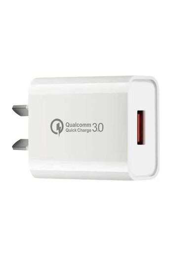 Flippy Fast Charge 5V3A Mains Charger, Flippy, EUROPEAN STANDARD QC 3.0 End, 18W, Cableless, White