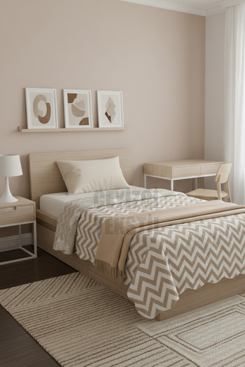 Çt Çeyizci Tekstil Brown Zigzag Single Summer Single Throw Blanket |   Single Pike 160X230Cm Without Pillow