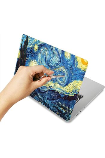 ALAYRA International ALAYRA Van Gogh Starry Night Theme 3M Vinyl Laptop Skin Case – Reusable Protector Sticker Cover fo