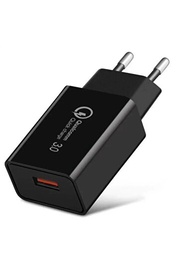 Flippy Fast Charge 5V3A Mains Charger, Flippy, EUROPEAN STANDARD QC 3.0 End, 18W, Cableless, Black