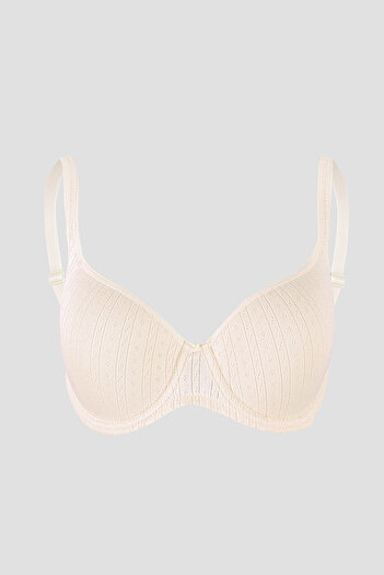 LOYA Orange Soft Cotton Covered Unpadded Bra