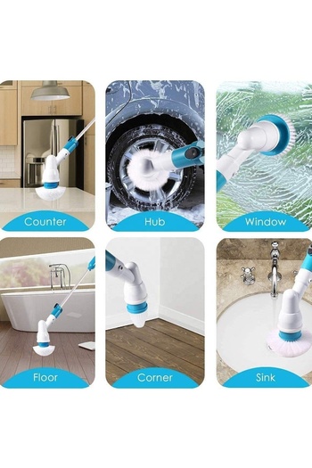 Generic 3 in 1 Electric Spin Scrubber Machine