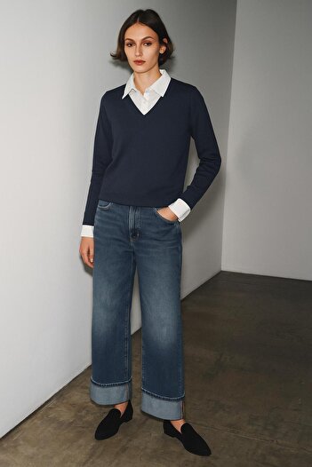 HAKKE Plain Ribbed Sweat with Shirt