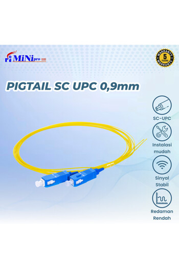 Mini pro SC/UPC Fiber Cable Pigtail 0.9mm Single Model-1Meter,Low Loss 0.01dB for Patch Panel