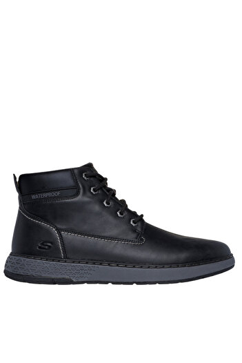 SKECHERS Men's sports shoes, GARLAN - DENO, 205235-BLK black, -leather 44