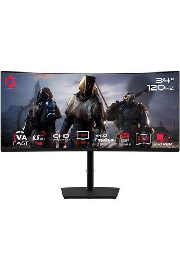 GAMEON Spectra Pro 34-Inch Curved Gaming Monitor Ultra-Wide QHD 3440x1440 120Hz 0.5ms MPRT