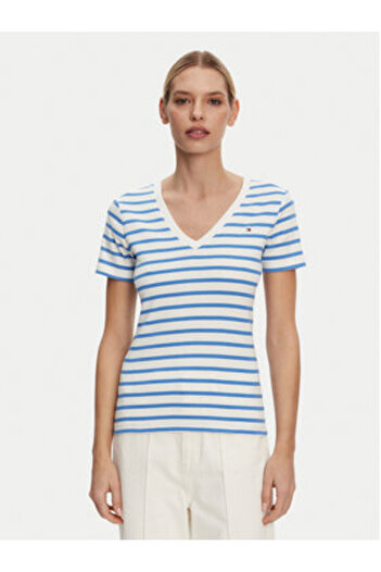 Tommy Hilfiger Γυναικείο T-Shirt WW0WW40584 Μπλε