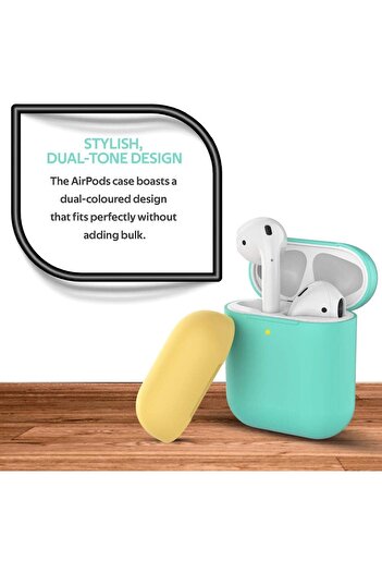 Promate Silicone Case for AirPods with Slim Anti-Shock Design by Promate, Anti-Slip and Scratch-Resistant, G