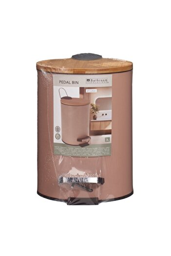 Bathroom Solutions Trash can, with pedal, capacity 3l, powder pink color, 17x24 cm
