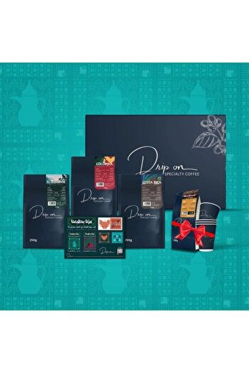 Drip on coffee Specialty Coffee Box 4 Crops V60, Espresso, Saudi Coffee