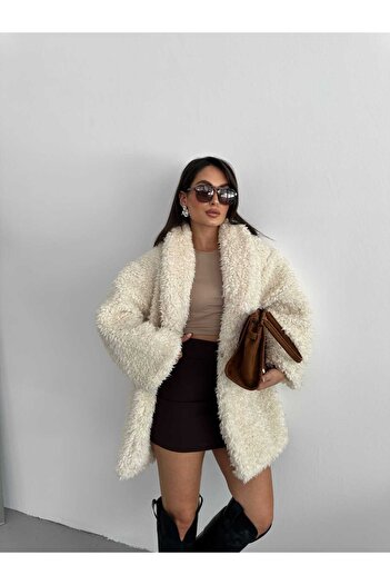 LUJJE Lined Teddy Plush Fur Coat