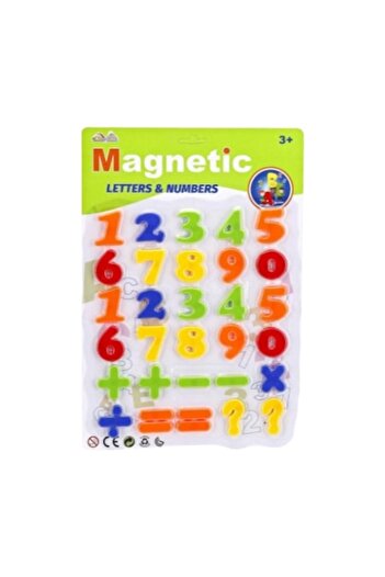 Toy Toy Toy Numere magnetice mari și semne matematice, jucării, set educațional, colorat, 3 ani