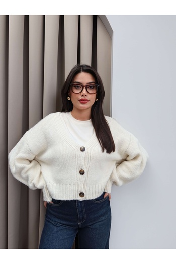 ESRAHELVACI Open Collar Buttoned Cardigan
