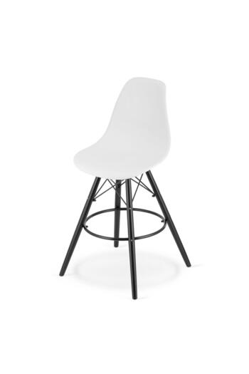 Leobert Kitchen/bar chair, Artool, Lamal, PP, wood, white and black, 54x55x107.5 cm