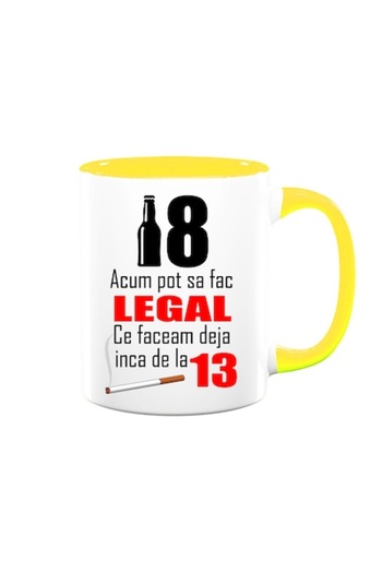 OEM Personalized mug for coming of age with message: 'Now I can legally do what I was already doing sinc