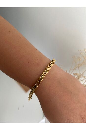 staınless steel Interlocking Ring Model Modern Steel Bracelet