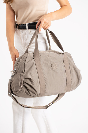 Sanmorris 3029 Unisex Large Size Crinkle Fabric Sports and Travel Bag with Shoe Compartment and Cross Straps