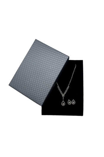 velve Zena set, earrings and necklace made of semi-precious stones, silver, SZ012