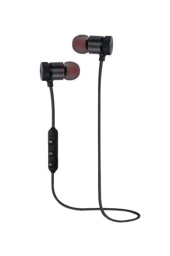 Generic Magnet Wireless Bluetooth For iPhone Samsung Headset Sports Earphone Headphone Black