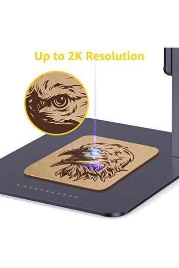 LASERPECKER 2 Laser Engraver with Rotary Engraving Machine Cutter for Wood DIY Laser Etcher Portable