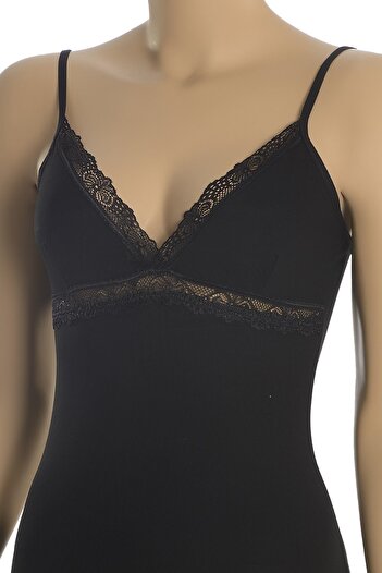 Öts Women's Tank Top with Lace (96% Cotton - 4% Elastane)
