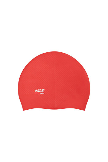 Other NQC SOLID COLOR RED SILICONE SWIMMING CAP DOTS NILS AQUA