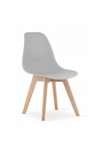Leobert Kitchen/living room chair, Artool, Kito, PP, wood, gray, 46x54.5x80 cm