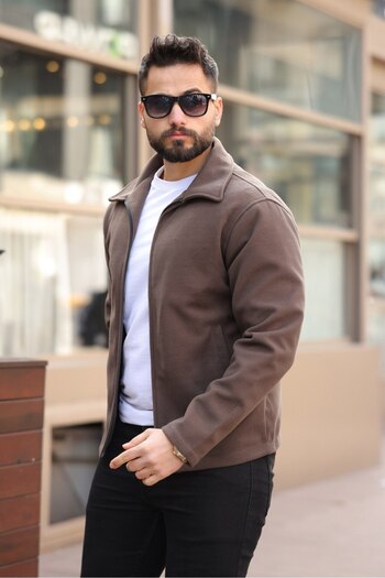 BASEL.CO Stylish and Basic Slim Fit Cashmere Jacket