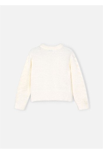 MAYORAL Girl's Detailed Sweater Ecru 4307