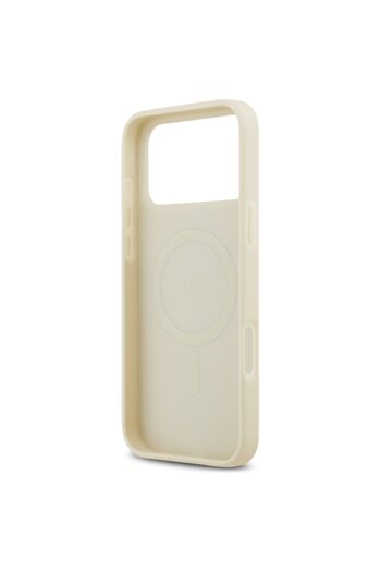 Guess Original Case iPhone 17 Pro Max Croco Triangle Logo MagSafe, Gold