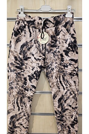 Park Moda Italian Pants Patterned Nubuck Look