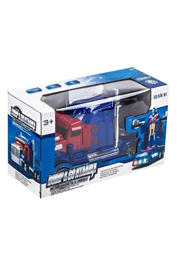 ANTBRO ® Truck Transformable Robot with Sounds, Lights and Bump&Go, Blue, 25x9.5x15 cm