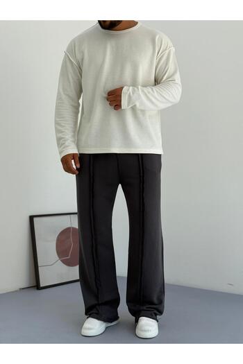 Combineman35 100% Cotton Sweatpants with Stitching Detail