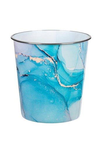 ANTBRO Cos de gunoi pentru birou Antbro® din plastic cu model marble, Ø21.7x22cm - 5L