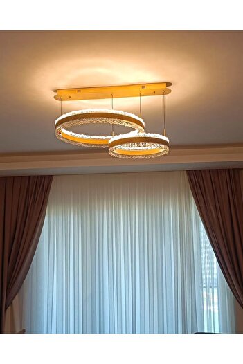 Luna Lighting 2732-2A-3 Pırıltı 2'Li Avize 40+60 Sarı