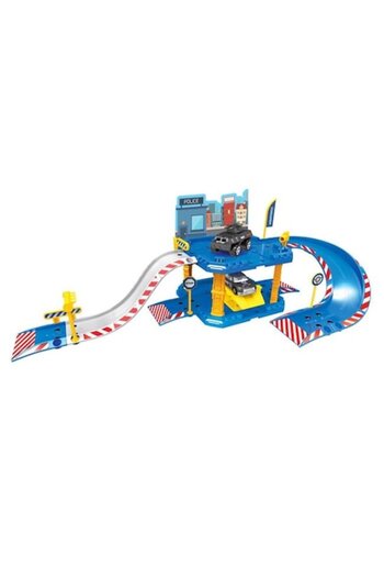 ANTBRO Police Station Playset with Garage and Vehicles, 1:64 Scale