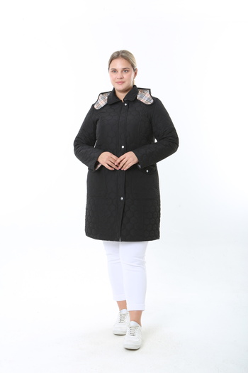 TUTveAL Collection Water Repellent, Cotton Plaid, Oversized Quilted Coat, Premium Series