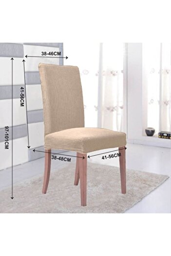 OEM Huse elastice pentru scaune, poliester, culoare crem