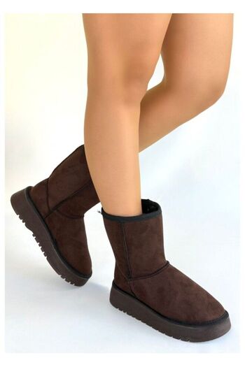 FRESCO SCARFS Brown Suede Boots 265657