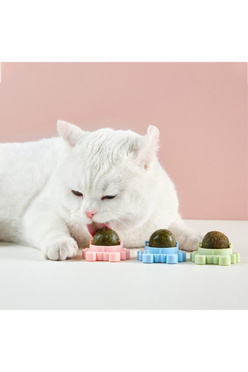 TİNEKE Catnip Edible Catnip Herb Licking Play Ball Toy Crab