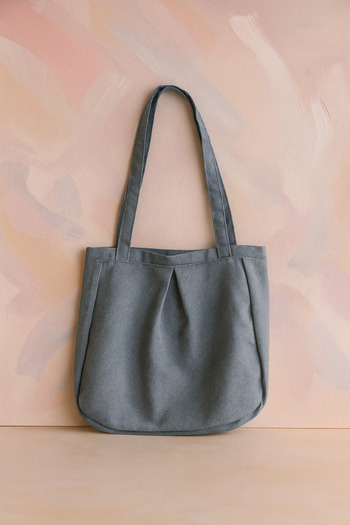 YUNUSOĞLU HOME Dark Gray Multi-Purpose Premium Oversize Plain Medium Size Canvas Women's Hand and Shoulder Bag