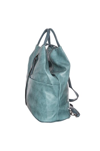 Hernan Bag's Collection Rucsac dama, Hernan Bag's Collection, Piele ecologica, 31.5 x 34 x 18 cm, Albastru