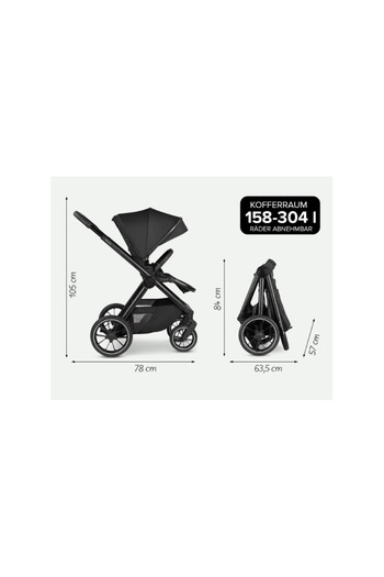 ABC Design Stroller 2 in 1 S Three Green - Circle